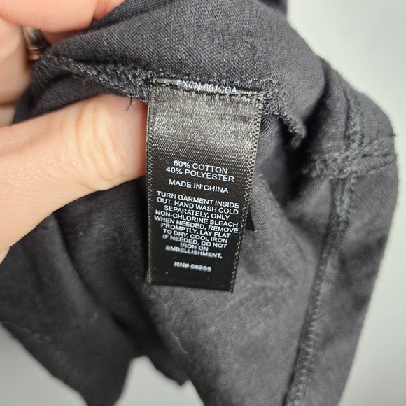 Express Black Embellished Tank Top Studded Rhinestone Sleeveless Small Work - Picture 3 of 4